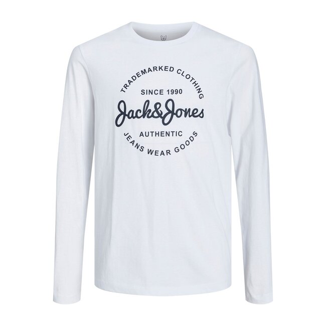 Jack&Jones jongens longsleeve FOREST White Regular Fit