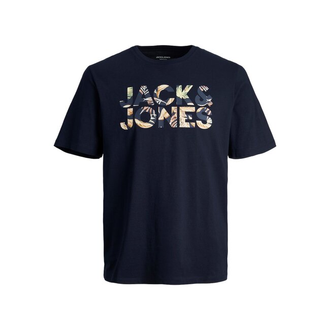 Jack&Jones jongens T-shirt JEFF Navy Blazer FLOWER Standard Fit