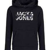 Jack&Jones jongens trui JEFF Black FLOWER Standard Fit