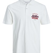 Jack&Jones jongens polo LOGO Cloud Dancer Regular Fit