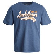 Jack&Jones jongens T-shirt LOGO Ensign Blue MELANGE Standard Fit