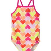 Name It mini meisjes zwempak ZILLE Bright White Hearts