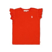 Feetje meisjes T-shirt rib Rood  - Berry Nice