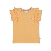 Feetje meisjes T-shirt ruches Abrikoos  - Sunny Side Up