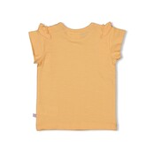 Feetje meisjes T-shirt ruches Abrikoos  - Sunny Side Up