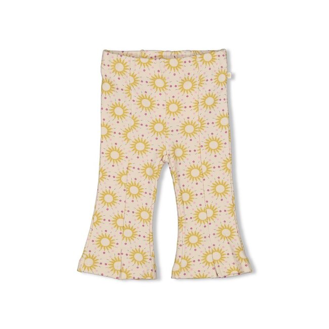 Feetje meisjes Flare broek AOP Offwhite  - Sunny Love