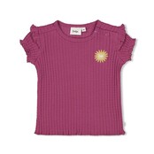 Feetje meisjes T-shirt rib Violet  - Sunny Love