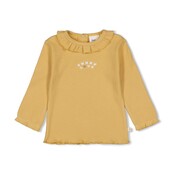 Feetje meisjes Longsleeve rib Okergeel  - Sunny Love