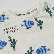 Feetje jongens Sweater AOP Offwhite  - Protect Our Reefs