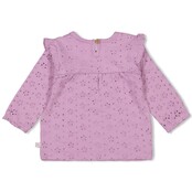 Feetje meisjes Longsleeve borderie Violet  - Splash