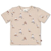 Feetje jongens T-shirt AOP Zand  - Let's Sail