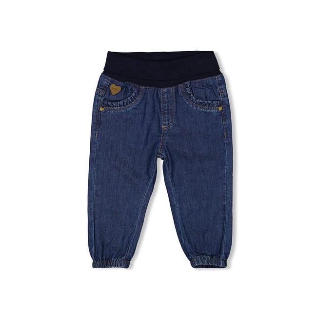 Feetje meisjes Broek ruches gebreide tailleband Indigo  - Summer Denims