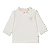 Feetje meisjes Longsleeve Offwhite  - Bloom With Love