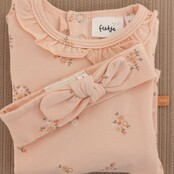 Feetje meisjes Romper AOP Roze  - Bloom With Love