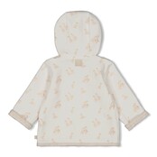 Feetje unisex Omkeerbaar jasje met capuchon Offwhite melange  - Little Duck