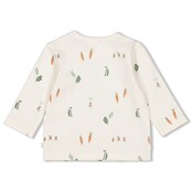 Feetje unisex Longsleeve AOP Offwhite  - Eat Your Veggies