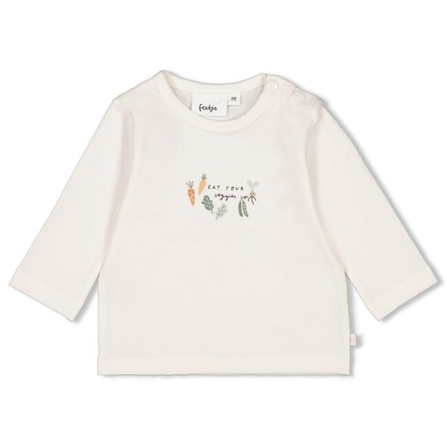 Feetje unisex Longsleeve Offwhite  - Eat Your Veggies