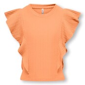 ONLY meisjes T-shirt NELLA Orange Chiffon Stretch Fit