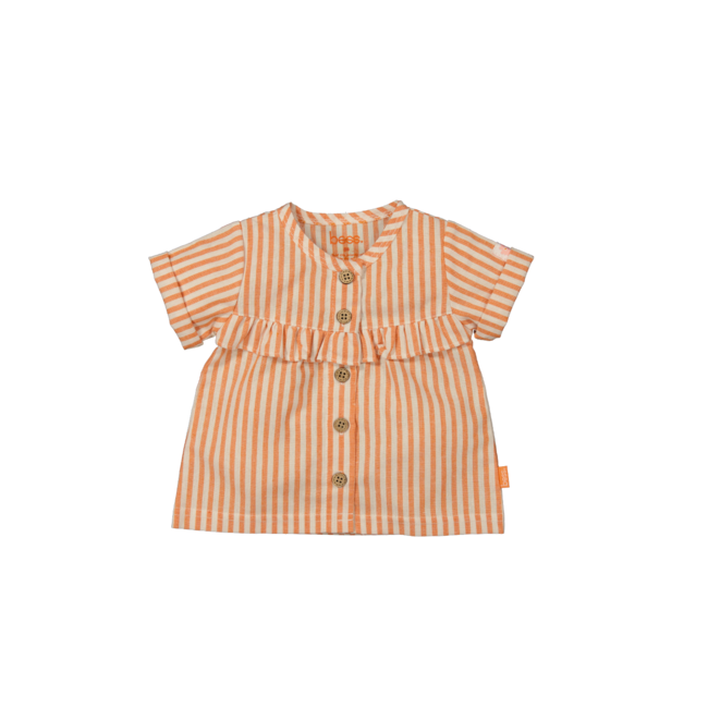 BESS meisjes blouse Striped Orange Paradise