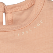 BESS meisjes longsleeve Slub I Love You Dusty Rose