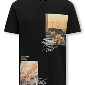 ONLY jongens T-shirt TOMMI Black BROOKLYN Regular Fit