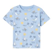 Name It mini jongens T-shirt VALTHER Chambray Blue Shark Loose Fit