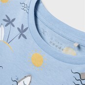 Name It mini jongens T-shirt VALTHER Chambray Blue Shark Loose Fit