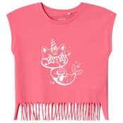 Name It mini meisjes T-shirt VALONE Camellia Rose Unicorn Cat Regular Fit