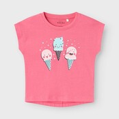 Name It mini meisjes T-shirt VIGEA Camellia Rose Icecreams Regular Fit