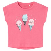 Name It mini meisjes T-shirt VIGEA Camellia Rose Icecreams Regular Fit