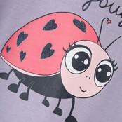 Name It mini meisjes T-shirt VEEN Heirloom Lilac Ladybug Regular Fit