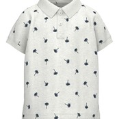 Name It mini jongens polo VOLO Light Grey Melange Regular Fit