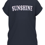 Name It kids meisjes T-shirt FAMMA Dark Sapphire SUNSHINE TEXT Regular Fit