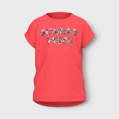 Name It kids meisjes T-shirt FAMMA Fiery Coral Regular Fit