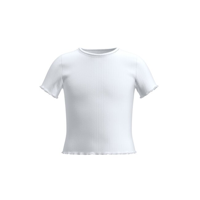 Name It kids meisjes T-shirt NORALINA Bright White Cropped Fit