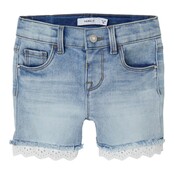 Name It mini meisjes korte broek SALLI Medium Blue Denim Slim Fit