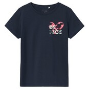 Name It kids meisjes T-shirt VEEN Dark Sapphire Be Nice Regular Fit