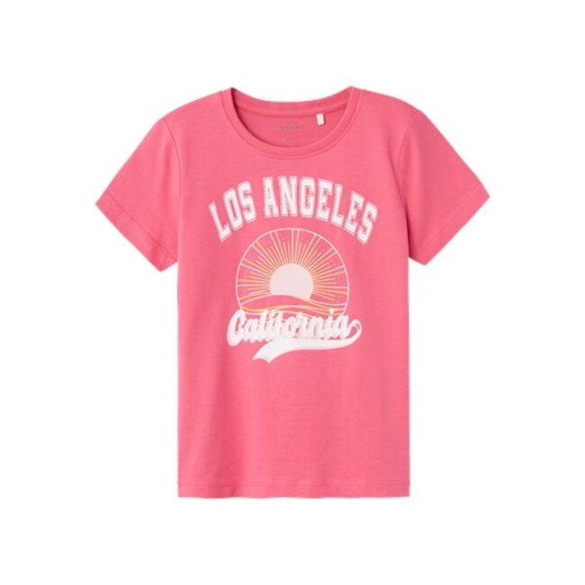 Name It kids meisjes T-shirt VEEN Camellia Rose Los Angeles Regular Fit