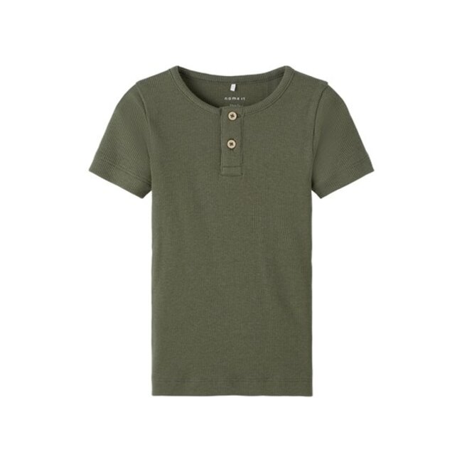 Name It mini jongens top KAB Dusty Olive MELANGE Regular Fit