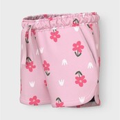 Name It mini meisjes korte broek VIGGA Parfait Pink Flower Regular Fit