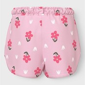 Name It mini meisjes korte broek VIGGA Parfait Pink Flower Regular Fit