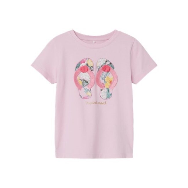 Name It mini meisjes T-shirt FRANSISCA Parfait Pink Regular Fit