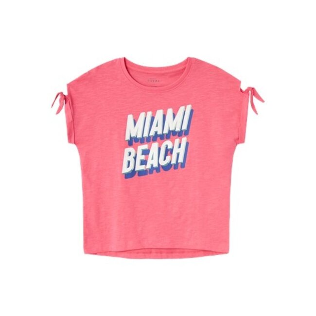 Name It kids meisjes T-shirt VEET Camellia Rose Miami Beach Regular Fit