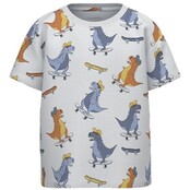 Name It mini jongens T-shirt VALTHER Bright White Dinosaur Loose Fit