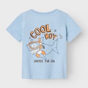 Name It mini jongens T-shirt VELIX Chambray Blue Shark Regular Fit