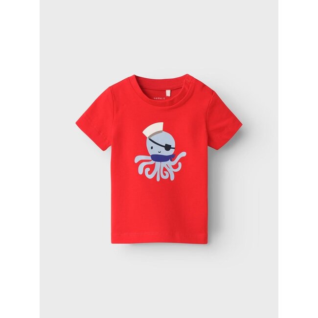 Name It baby jongens T-shirt FULAR Fiery Red