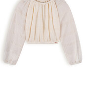 NoBell' Meisjes Timre Embroidered Chiffon Blouse Pearled Ivory