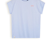 NoBell' Meisjes Kasis T-shirt College Team with knot Satin Blue