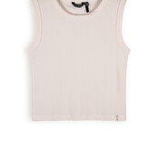 NoBell' Meisjes Kit Pointelle Rib Singlet Pearled Ivory