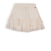 NoBell' Meisjes Naia Short rok Embroidered Chiffon Pearled Ivory